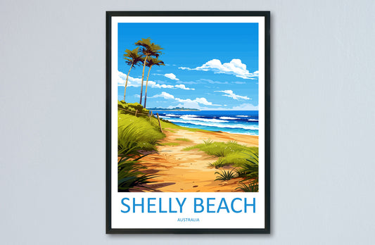 Shelly Beach Travel Print Wall Art Shelly Beach Wall Hanging Home Décor Shelly Beach Gift Art Lovers Wall Art Australia Poster Deco