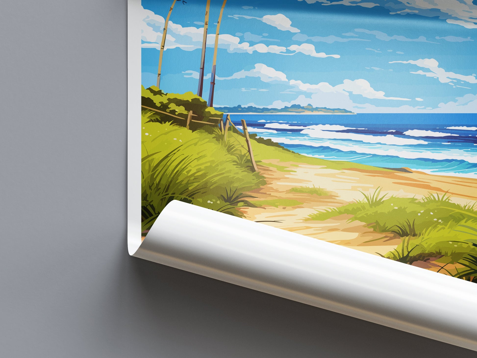 Shelly Beach Travel Print Wall Art Shelly Beach Wall Hanging Home Décor Shelly Beach Gift Art Lovers Wall Art Australia Poster Deco