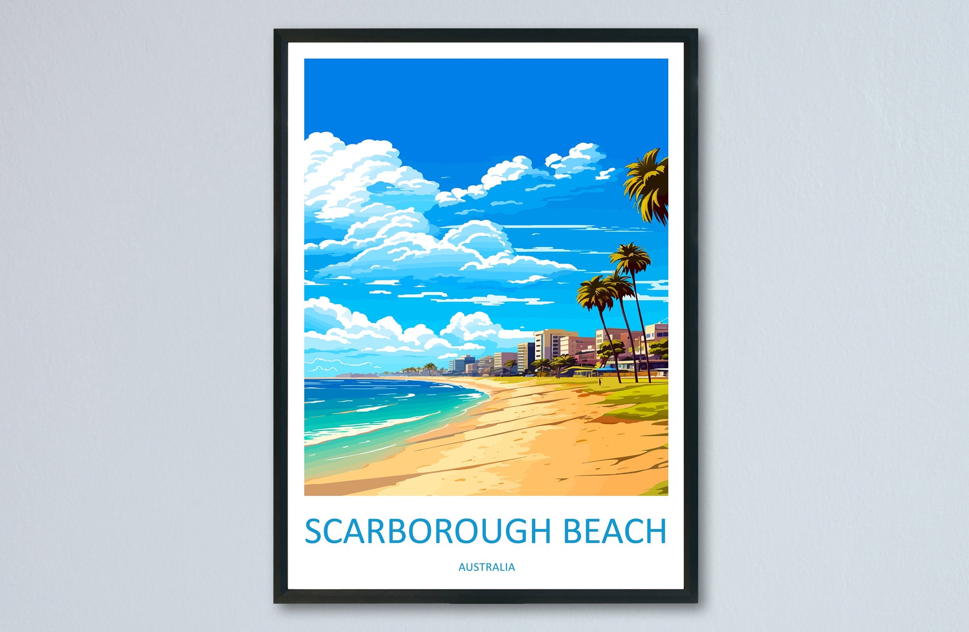 Scarborough Beach Travel Print Wall Art Scarborough Beach Wall Hanging Home Décor Scarborough Beach Gift Art Lovers Wall Art Australia