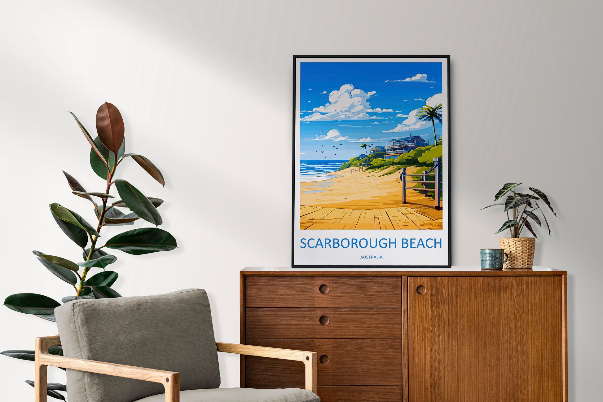 Scarborough Beach Travel Print Wall Art Scarborough Beach Wall Hanging Home Décor Scarborough Beach Gift Art Lovers Wall Art Australia