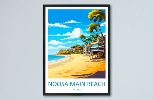 Noosa Main Beach Travel Print Wall Art Noosa Main Beach Wall Hanging Home Décor Noosa Main Beach Gift Art Lovers Wall Art Australia Poster