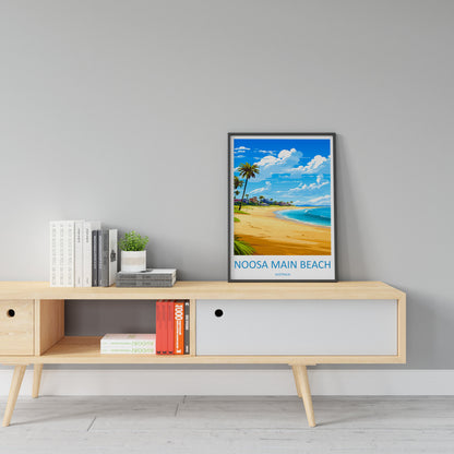 Noosa Main Beach Travel Print Wall Art Noosa Main Beach Wall Hanging Home Décor Noosa Main Beach Gift Art Lovers Wall Art Australia Poster
