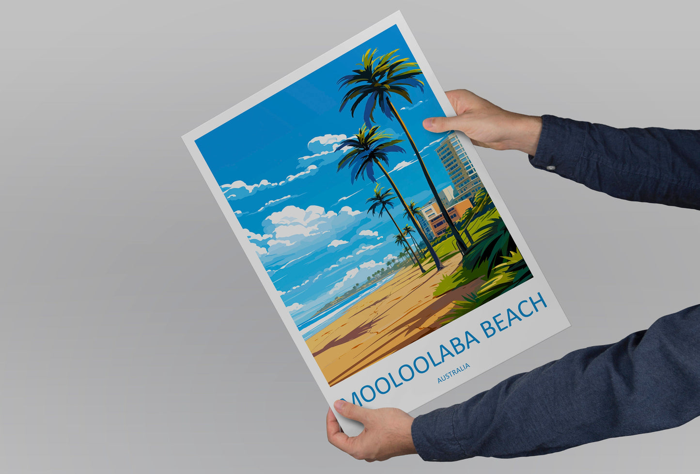 Mooloolaba Beach Travel Print Wall Art Mooloolaba Beach Wall Hanging Home Décor Mooloolaba Beach Gift Art Lovers Wall Art Australia Poster