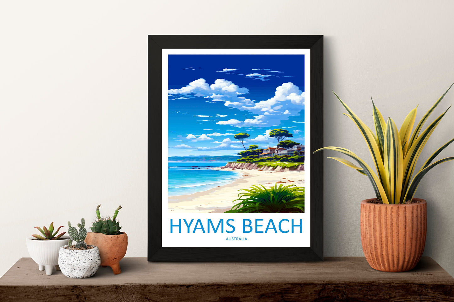 Hyams Beach Travel Print Wall Art Hyams Beach Wall Hanging Home Décor Hyams Beach Gift Art Lovers Wall Art Australia Poster Art