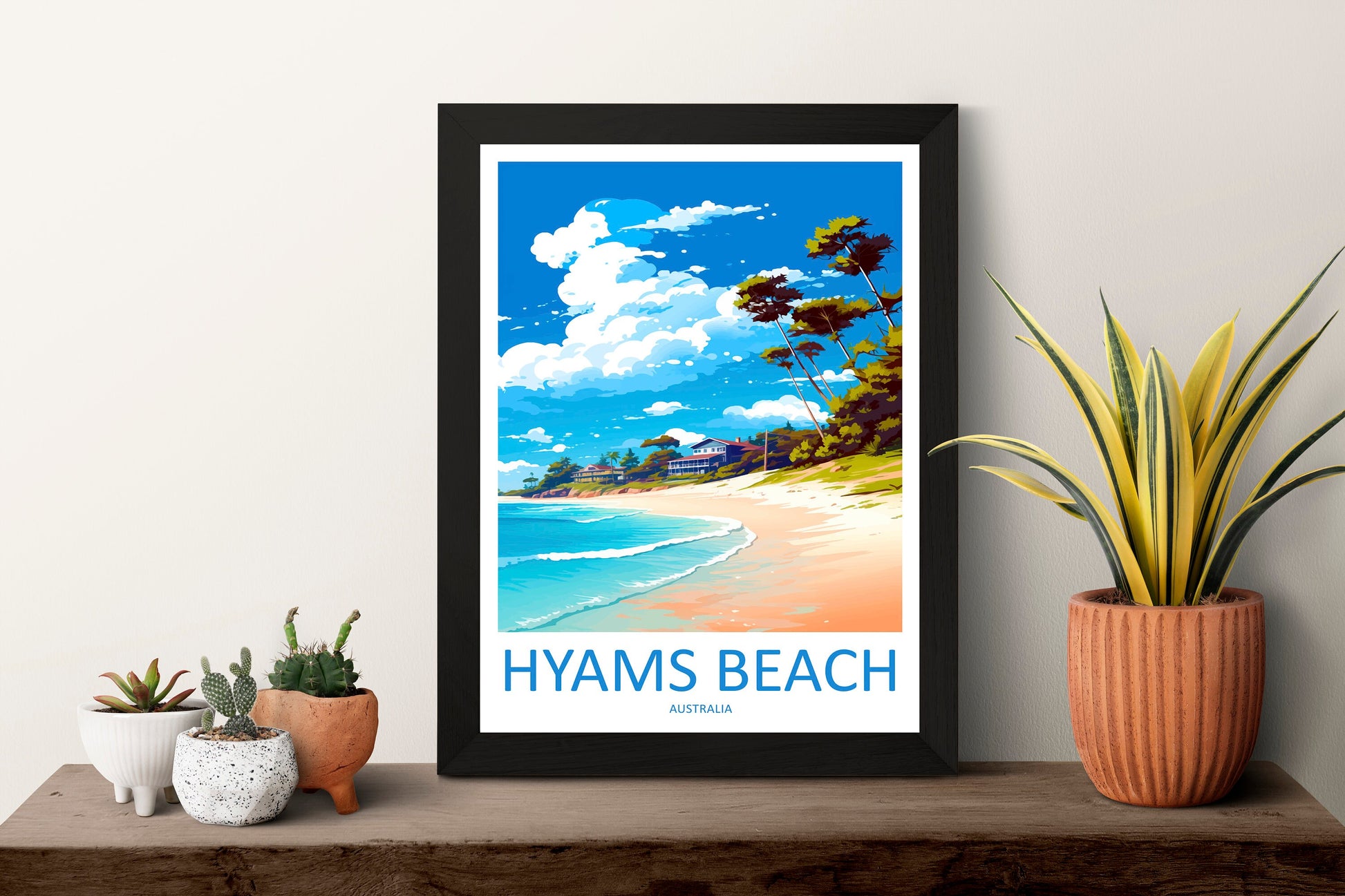 Hyams Beach Travel Print Wall Art Hyams Beach Wall Hanging Home Décor Hyams Beach Gift Art Lovers Wall Art Australia Poster Art