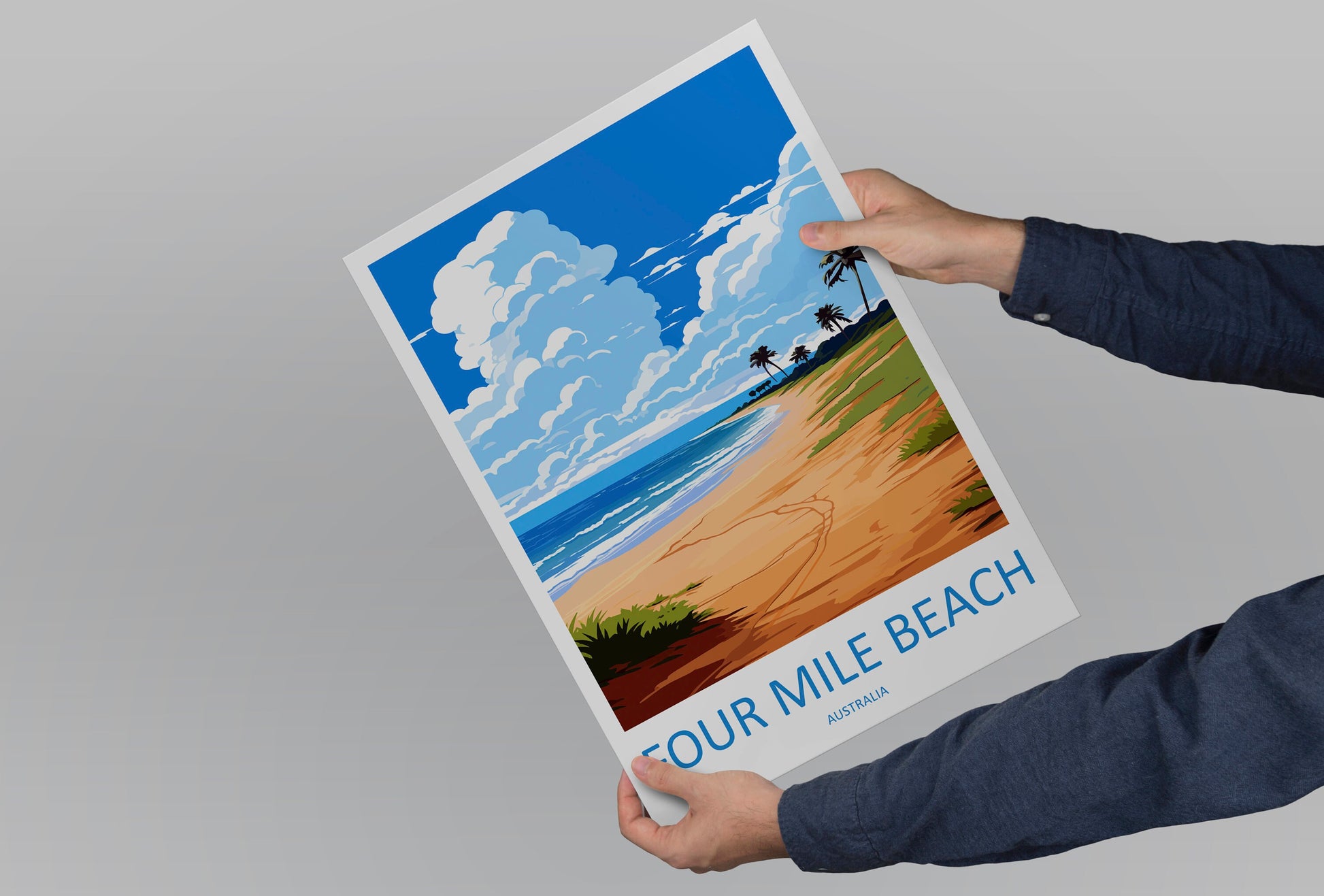 Four Mile Beach Travel Print Wall Art Four Mile Beach Wall Hanging Home Décor Four Mile Beach Gift Art Lovers Wall Art Australia Poster Art