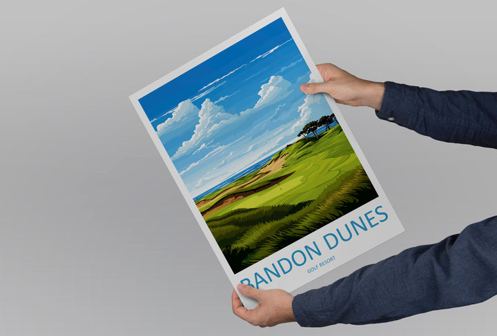 Bandon Dunes Golf Resort Travel Print Wall Art Bandon Dunes Wall Hanging Home Décor Bandon Dunes Art Gift Art Lovers Golf Art