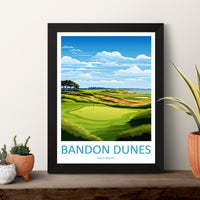 Bandon Dunes Golf Resort Travel Print Wall Art Bandon Dunes Wall Hanging Home Décor Bandon Dunes Art Gift Art Lovers Golf Art