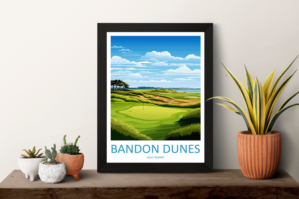 Bandon Dunes Golf Resort Travel Print Wall Art Bandon Dunes Wall Hanging Home Décor Bandon Dunes Art Gift Art Lovers Golf Art