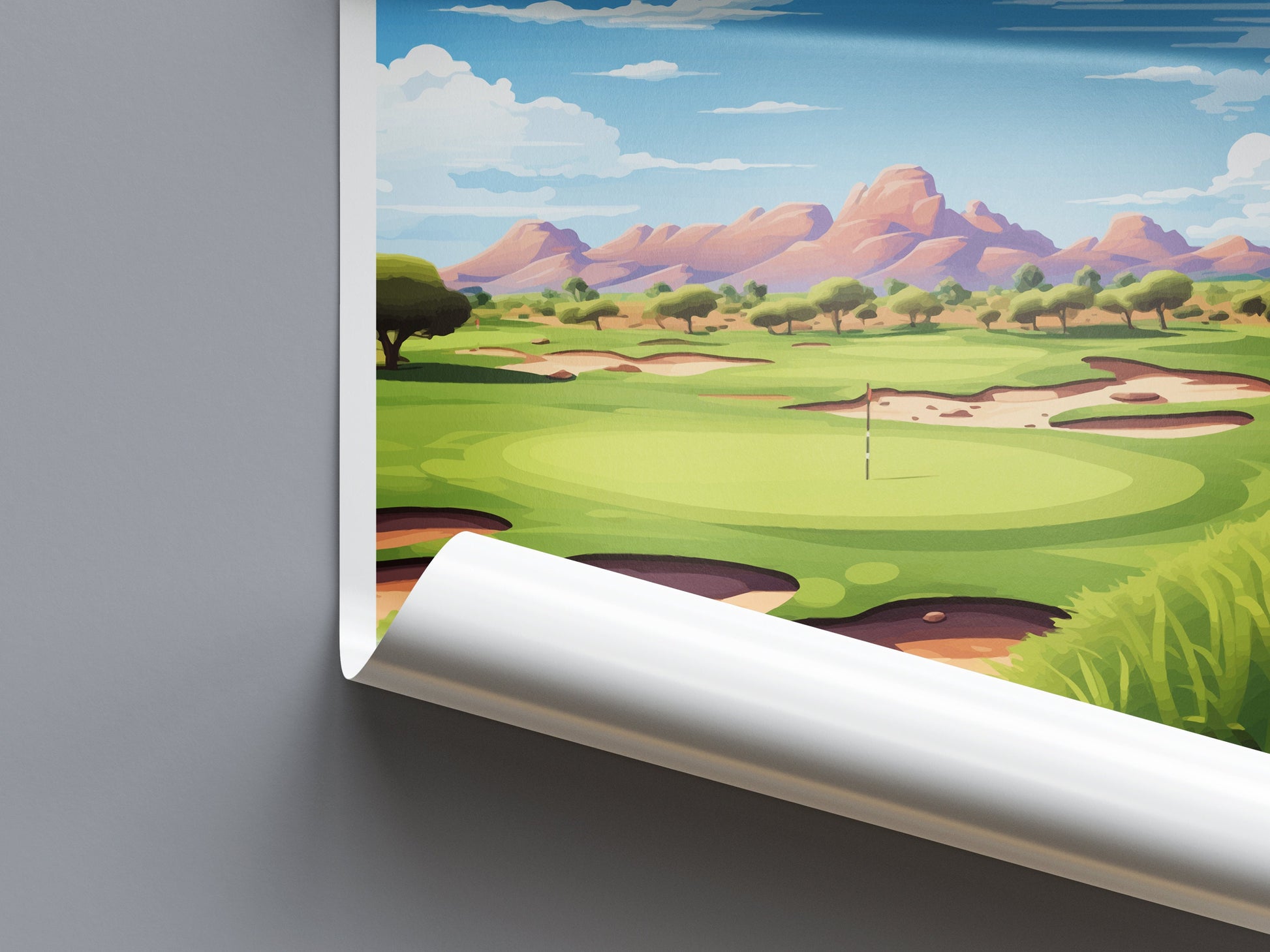 Tpc Scottsdale Golf Travel Print Wall Art Tpc Scottsdale Wall Hanging Home Décor Tpc Scottsdale Gift Art Lovers Arizona Art Travel Poster