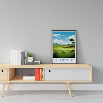 Tpc Scottsdale Golf Travel Print Wall Art Tpc Scottsdale Wall Hanging Home Décor Tpc Scottsdale Gift Art Lovers Arizona Art Travel Poster