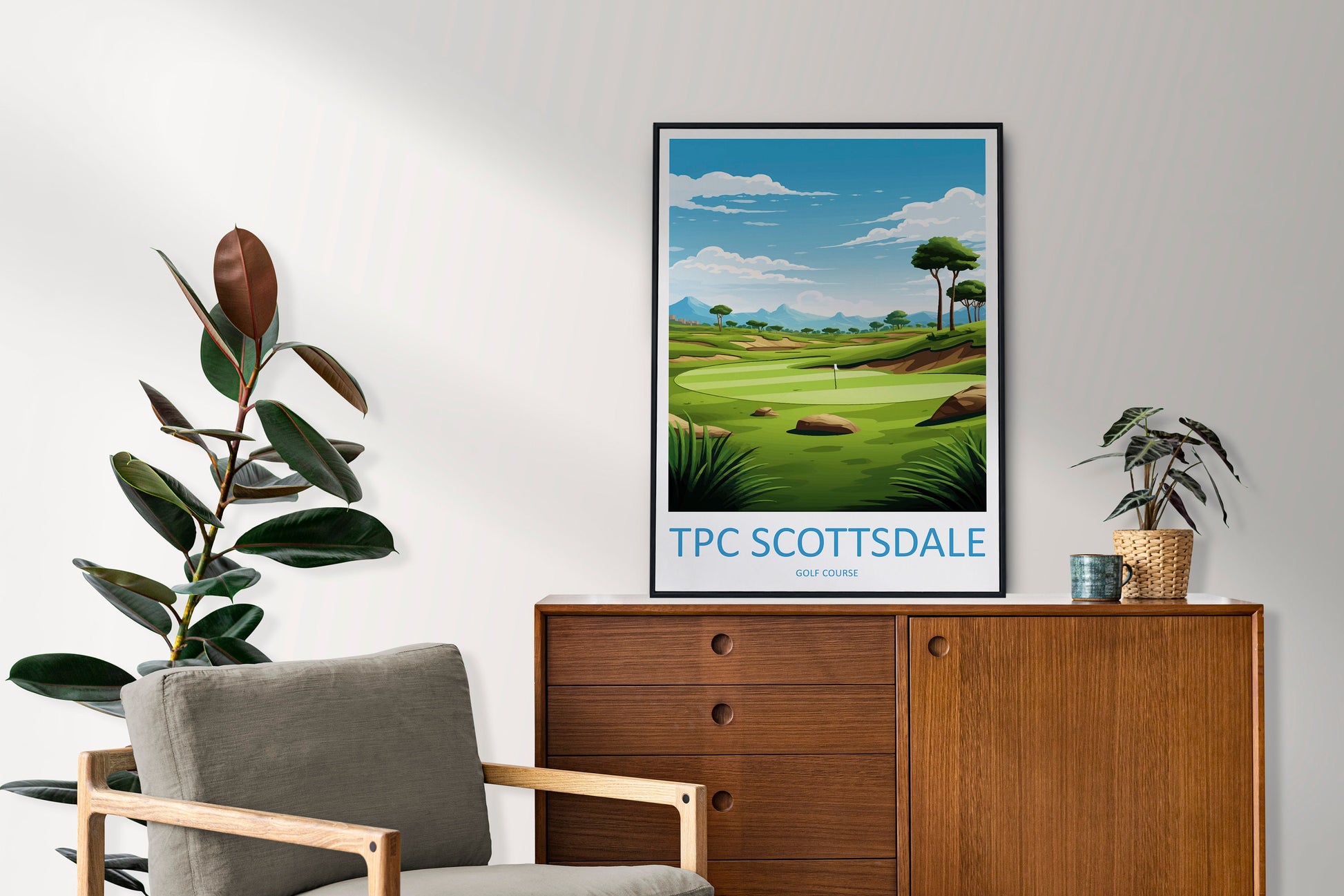 Tpc Scottsdale Golf Travel Print Wall Art Tpc Scottsdale Wall Hanging Home Décor Tpc Scottsdale Gift Art Lovers Arizona Art Travel Poster