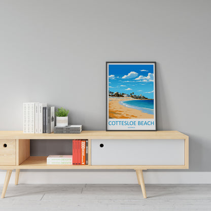 Cottesloe Beach Travel Print Wall Art Cottesloe Beach Wall Hanging Home Décor Cottesloe Beach Gift Art Lovers Wall Art Australia Poster Art