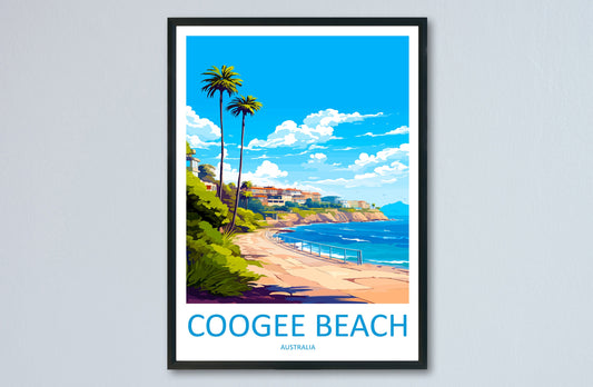 Coogee Beach Travel Print Wall Art Coogee Beach Wall Hanging Home Décor Coogee Beach Gift Art Lovers Wall Art Australia Poster Art