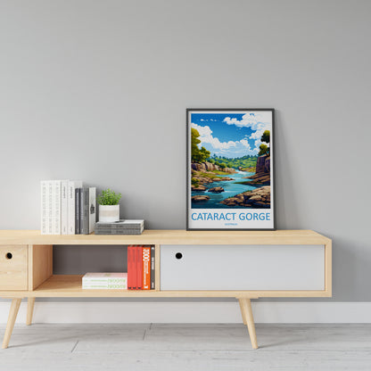 Cataract Gorge Travel Print Wall Art Cataract Gorge Wall Hanging Home Décor Cataract Gorge Gift Art Lovers Wall Art Australia Poster Art