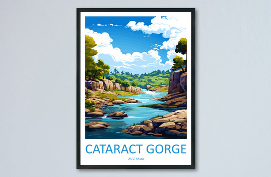 Cataract Gorge Travel Print Wall Art Cataract Gorge Wall Hanging Home Décor Cataract Gorge Gift Art Lovers Wall Art Australia Poster Art