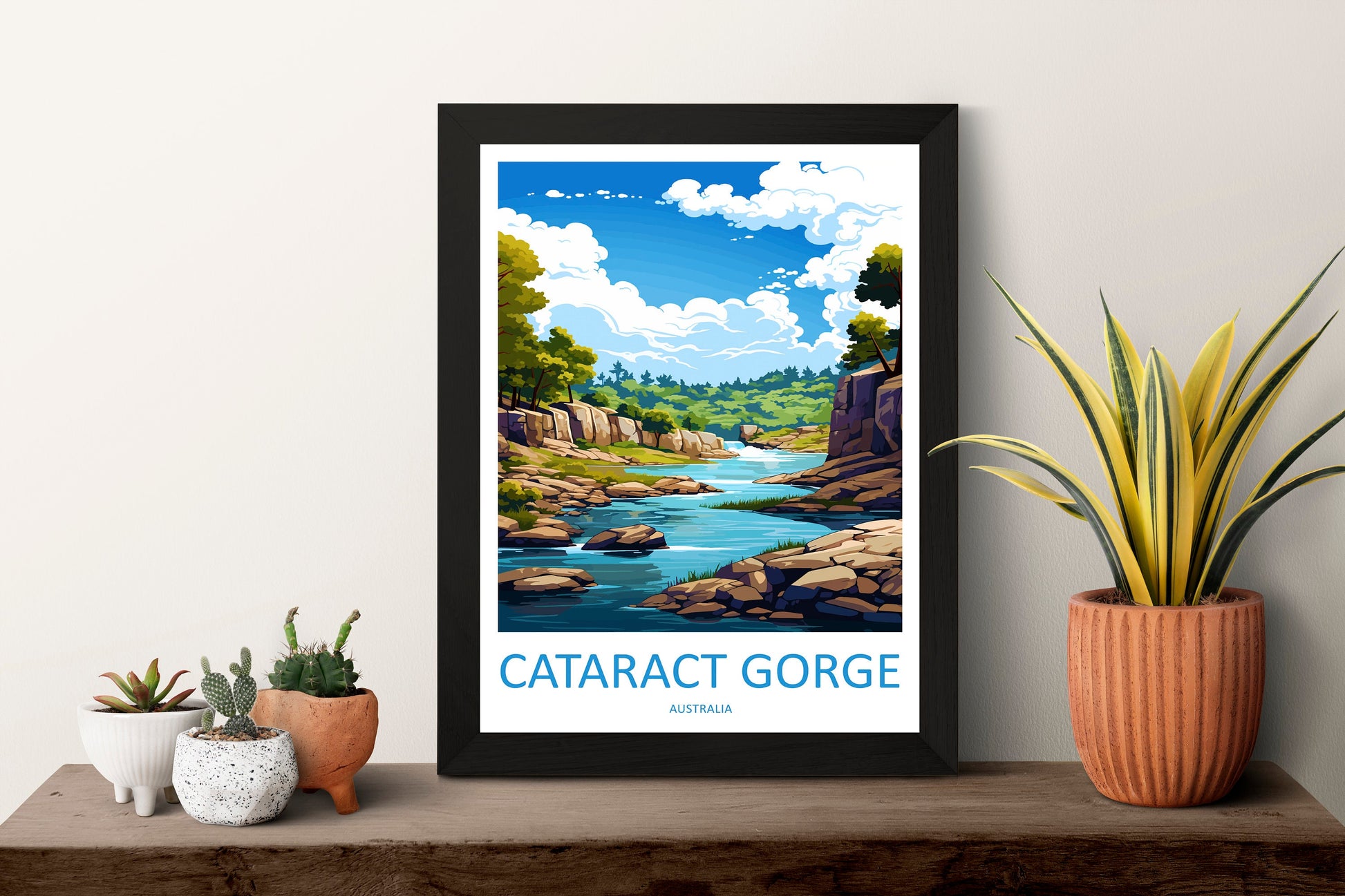 Cataract Gorge Travel Print Wall Art Cataract Gorge Wall Hanging Home Décor Cataract Gorge Gift Art Lovers Wall Art Australia Poster Art