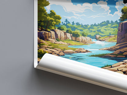 Cataract Gorge Travel Print Wall Art Cataract Gorge Wall Hanging Home Décor Cataract Gorge Gift Art Lovers Wall Art Australia Poster Art