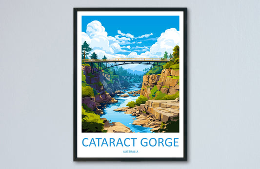 Cataract Gorge Travel Print Wall Art Cataract Gorge Wall Hanging Home Décor Cataract Gorge Gift Art Lovers Wall Art Australia Poster Art