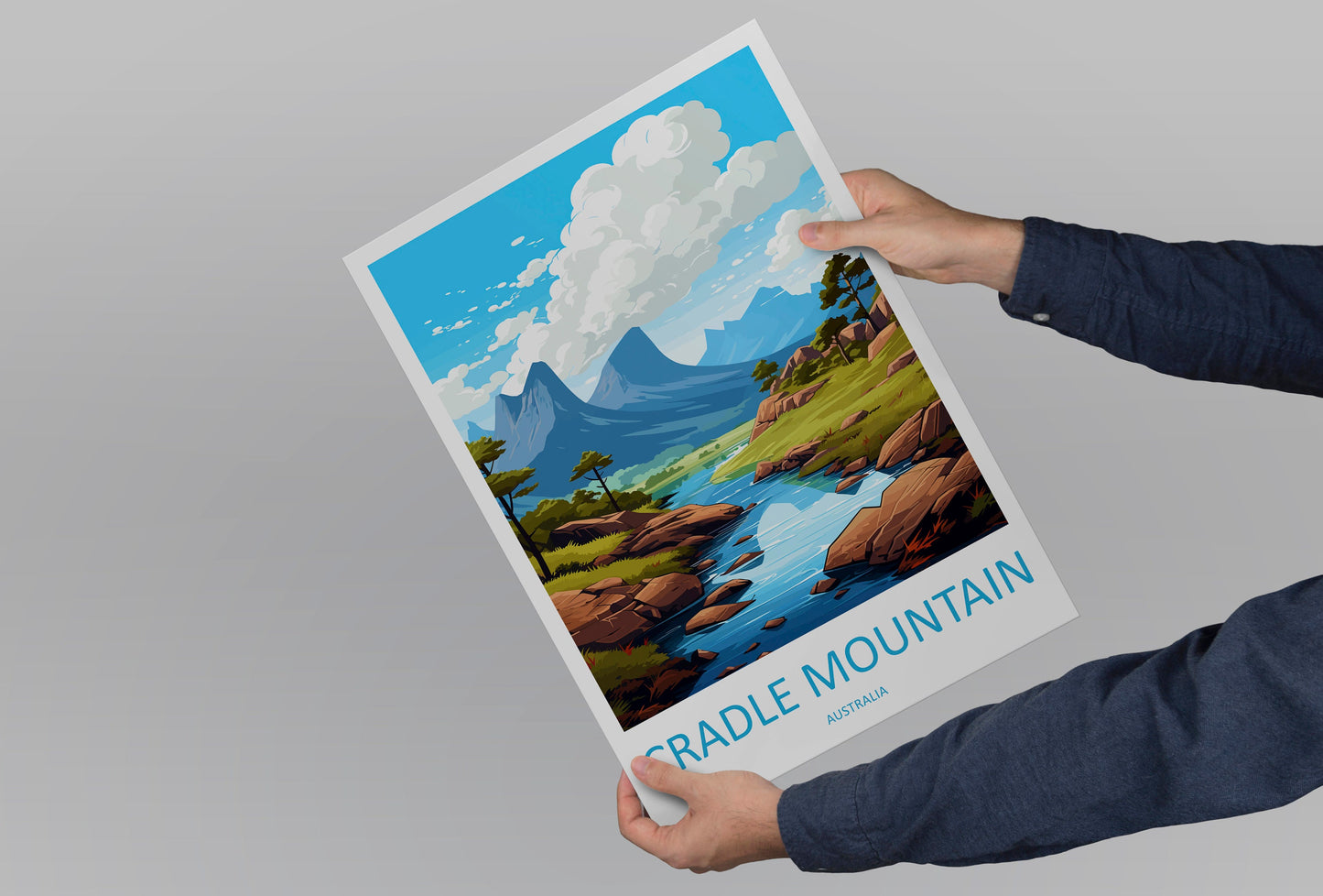Cradle Mountain Travel Print Wall Art Cradle Mountain Wall Hanging Home Décor Cradle Mountain Gift Art Lovers Wall Art Australia Poster Art