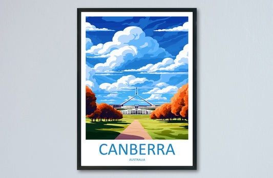 Canberra Travel Print Wall Art Canberra Wall Hanging Home Décor Canberra Gift Art Lovers Wall Art Australia Poster Art