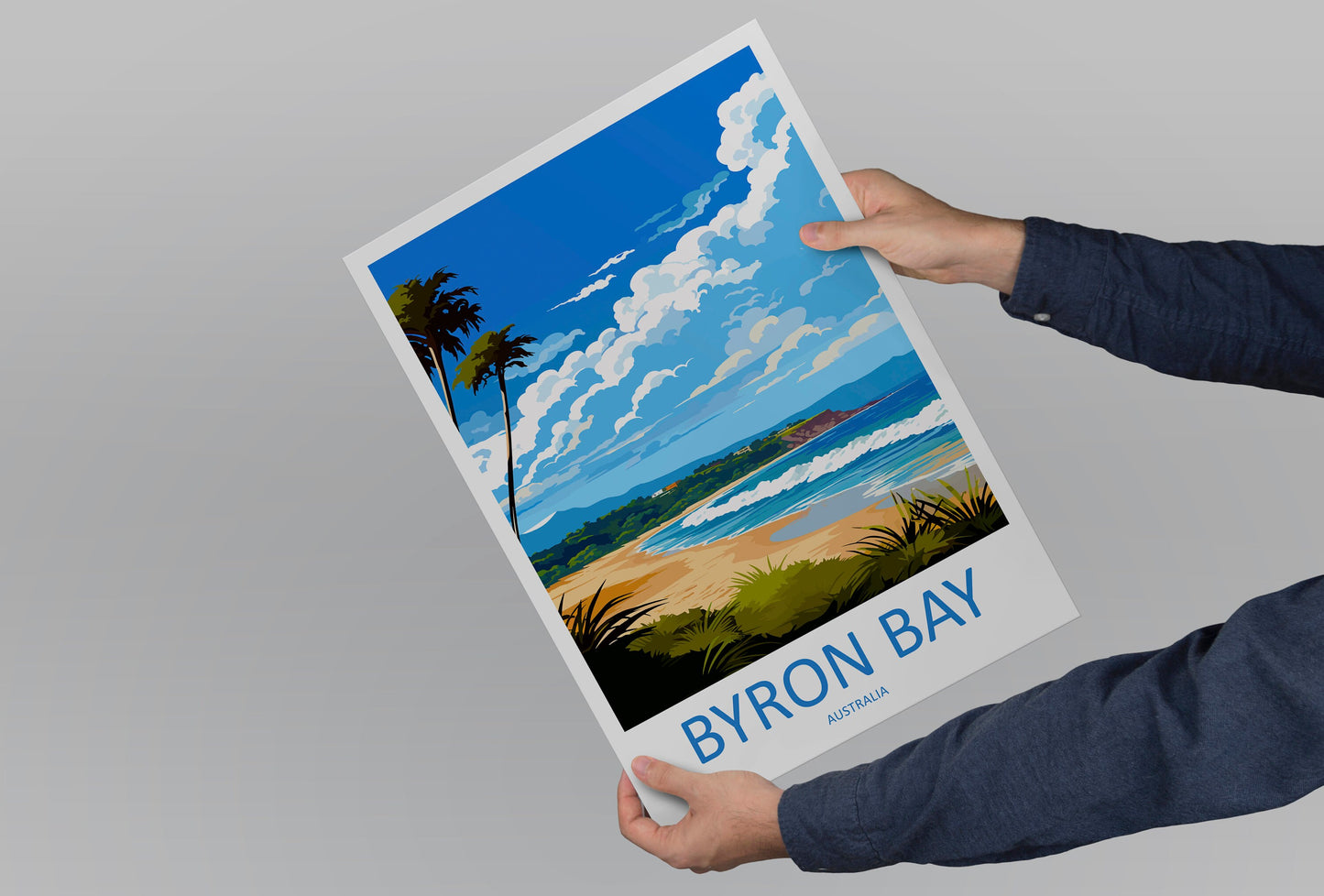 Byron Bay Travel Print Wall Art Byron Bay Wall Hanging Home Décor Byron Bay Gift Art Lovers Wall Art Australia Poster Art