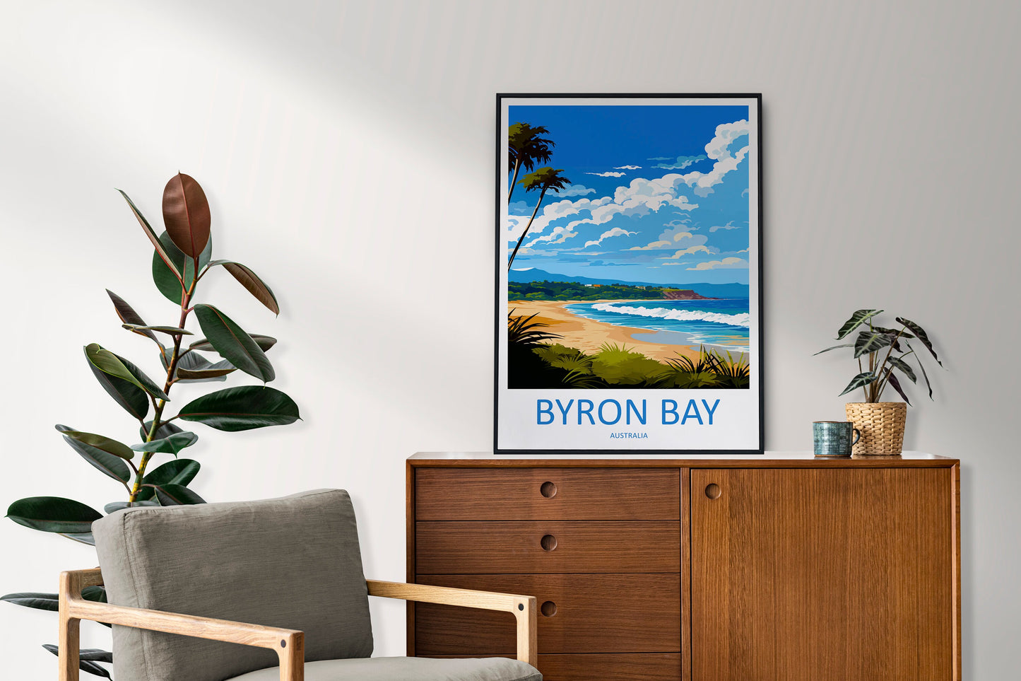 Byron Bay Travel Print Wall Art Byron Bay Wall Hanging Home Décor Byron Bay Gift Art Lovers Wall Art Australia Poster Art