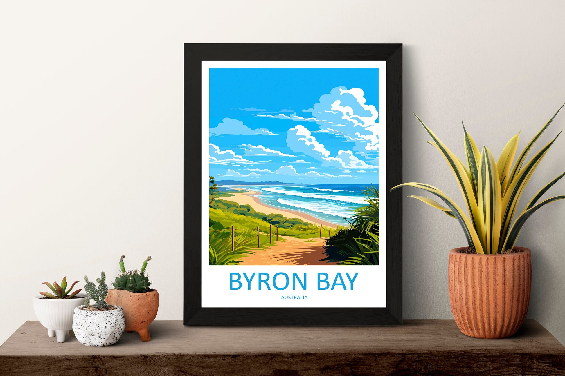 Byron Bay Travel Print Wall Art Byron Bay Wall Hanging Home Décor Byron Bay Gift Art Lovers Wall Art Australia Poster Art