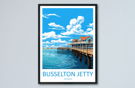 Busselton Jetty Travel Print Wall Art Busselton Jetty Wall Hanging Home Décor Busselton Jetty Gift Art Lovers Wall Art Australia Poster Art