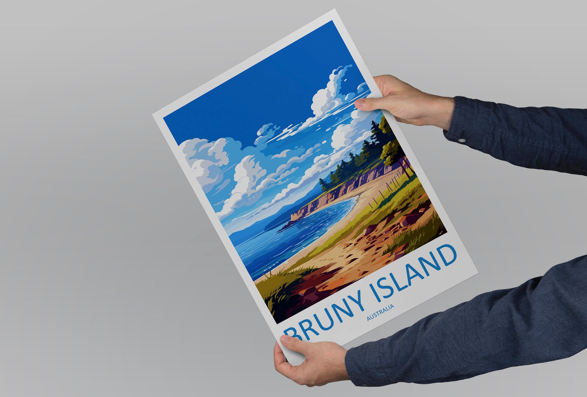 Bruny Island Travel Print Wall Art Bruny Island Wall Hanging Home Décor Bruny Island Gift Art Lovers Wall Art Australia Poster Art