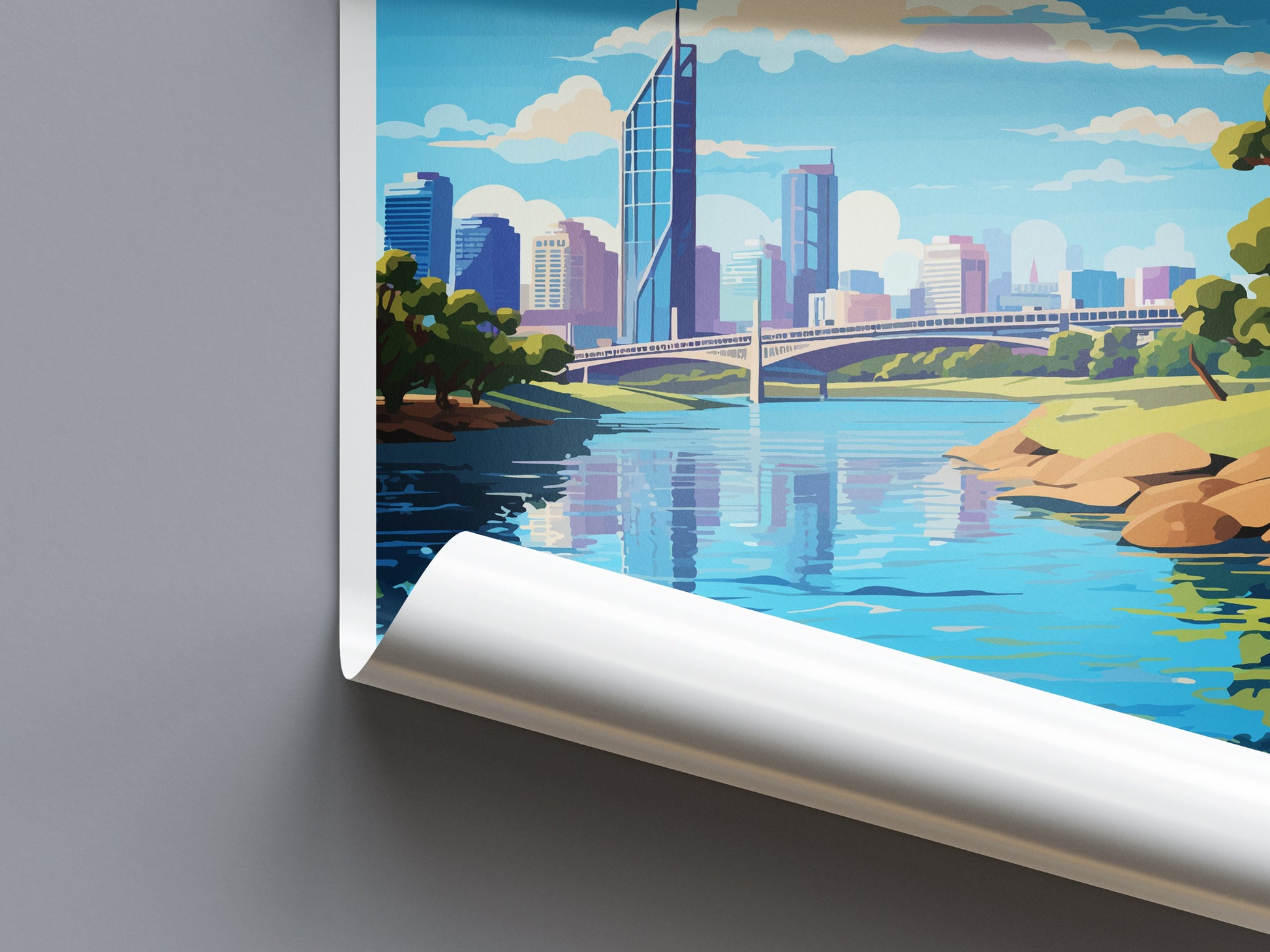 Brisbane Travel Print Wall Art Brisbane Wall Hanging Home Décor Brisbane Gift Art Lovers Wall Art Australia Poster Art
