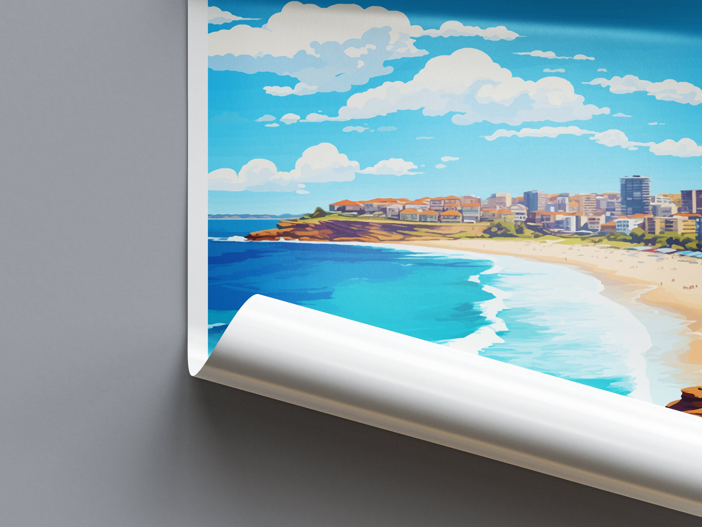 Bondi Beach Travel Print Wall Art Bondi Beach Wall Hanging Home Décor Bondi Beach Gift Art Lovers Wall Art Australia Poster Art
