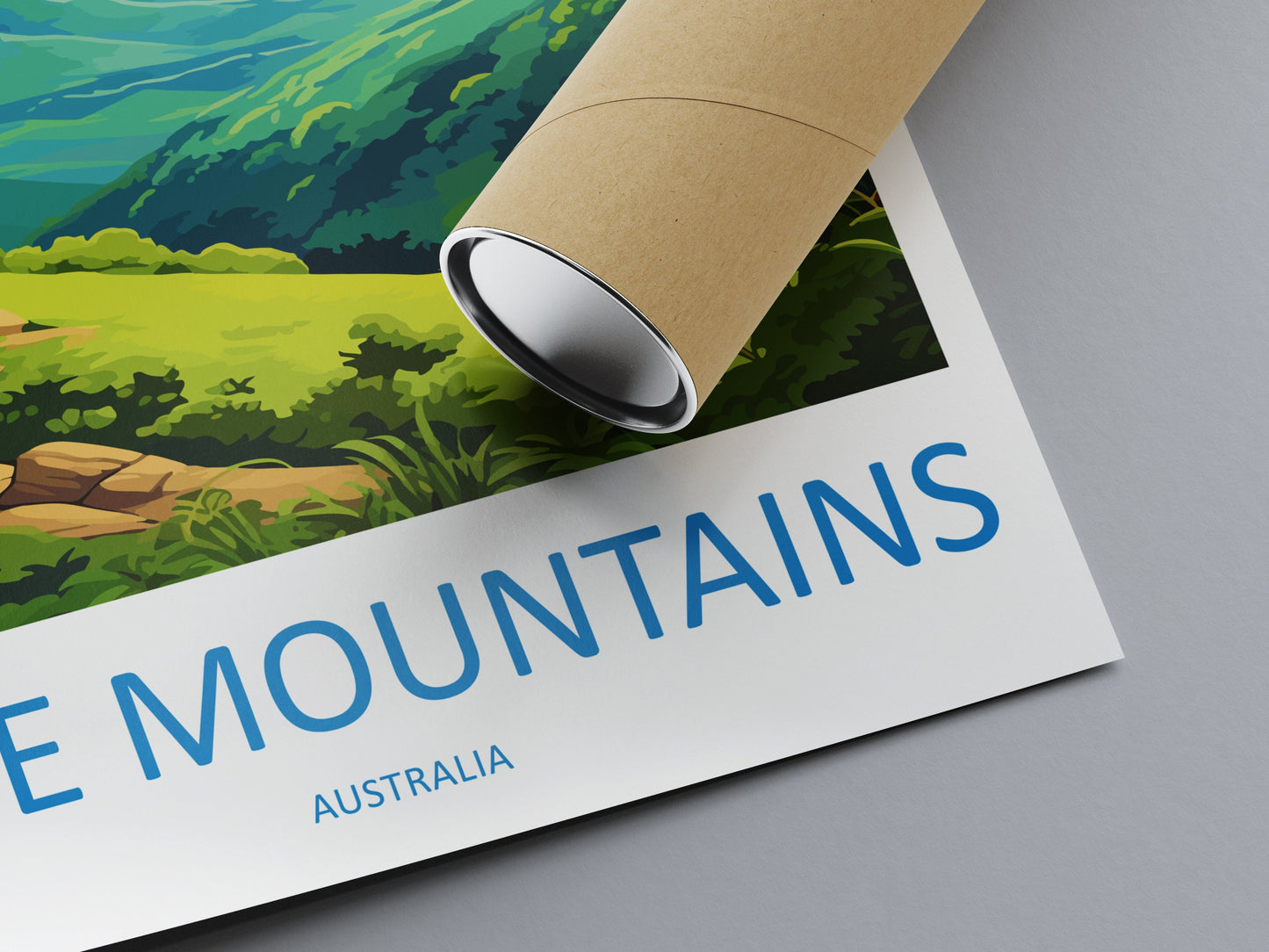 Blue Mountain Travel Print Wall Art Blue Mountain Wall Hanging Home Décor Blue Mountain Gift Art Lovers Wall Art Australia Poster Art