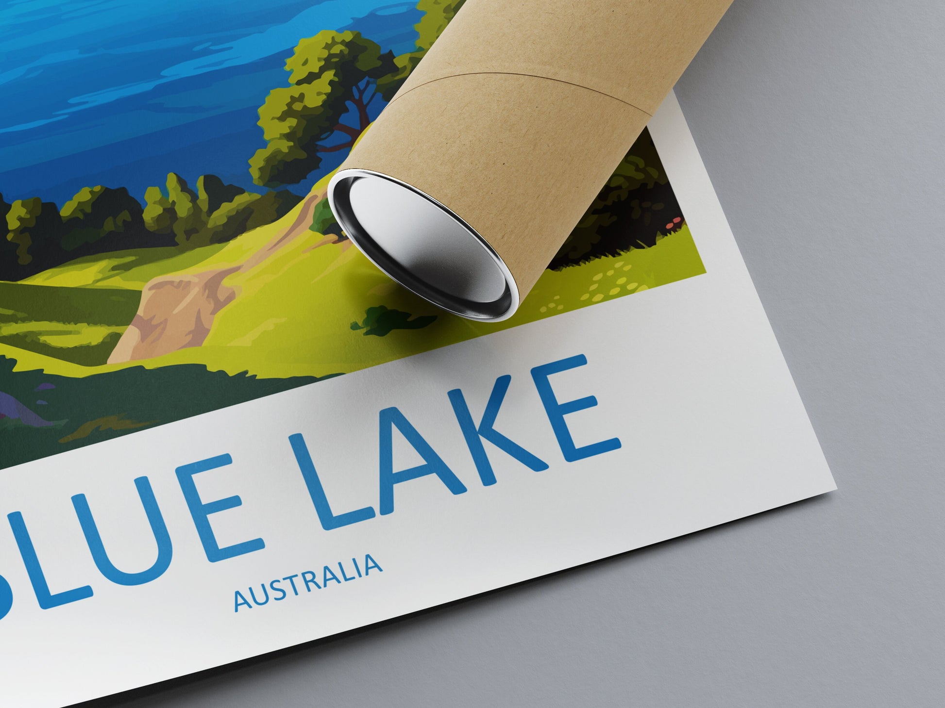 Blue Lake Travel Print Wall Art Blue Lake Wall Hanging Home Décor Blue Lake Gift Art Lovers Wall Art Australia Poster Art