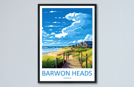 Barwon Heads Travel Print Wall Art Barwon Heads Wall Hanging Home Décor Barwon Heads Gift Art Lovers Wall Art Australia Poster Art