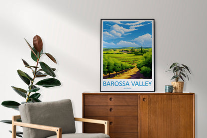 Barossa Valley Travel Print Wall Art Barossa Valley Wall Hanging Home Décor Barossa Valley Gift Art Lovers Wall Art Australia Poster Art