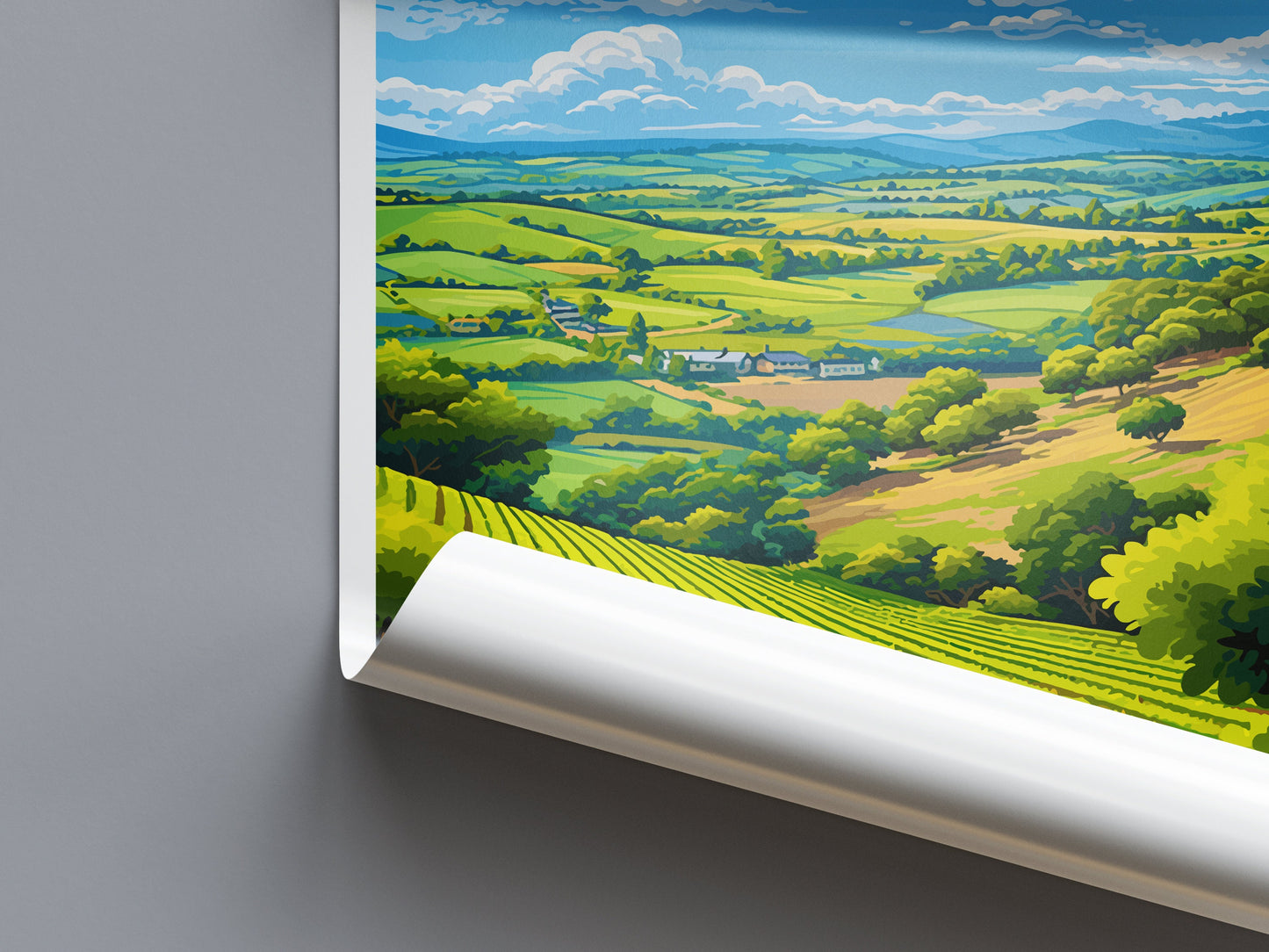 Adelaide Hills Travel Print Wall Art Adelaide Hills Wall Hanging Home Décor Adelaide Hills Gift Art Lovers Wall Art Australia Poster Art