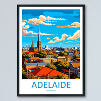 Adelaide Travel Print Wall Art Adelaide Wall Hanging Home Décor Adelaide Gift Art Lovers Wall Art Australia Poster Art