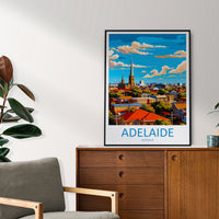 Adelaide Travel Print Wall Art Adelaide Wall Hanging Home Décor Adelaide Gift Art Lovers Wall Art Australia Poster Art