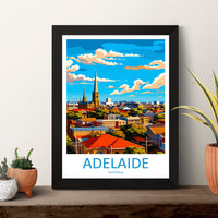 Adelaide Travel Print Wall Art Adelaide Wall Hanging Home Décor Adelaide Gift Art Lovers Wall Art Australia Poster Art