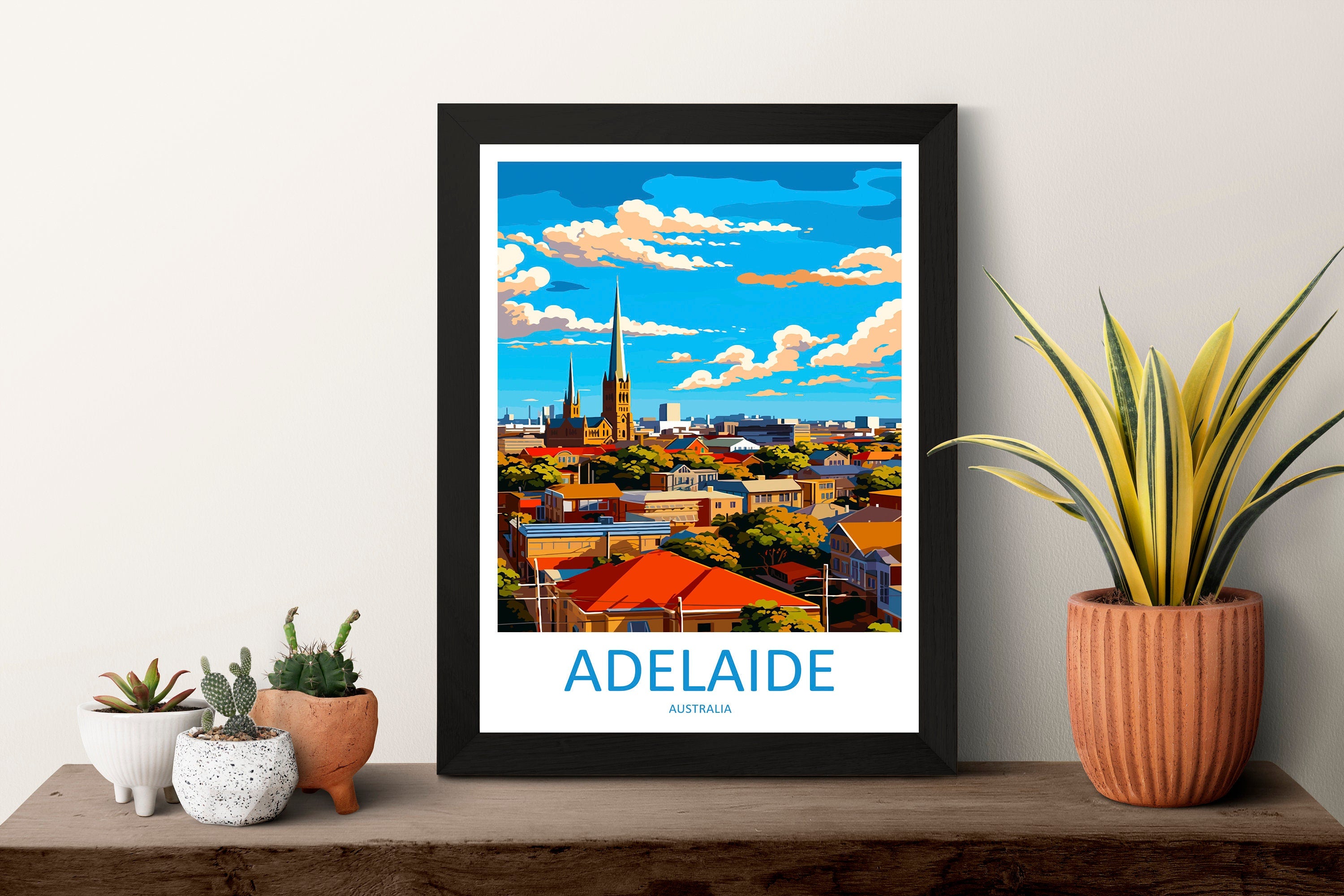 Adelaide Travel Print Wall Art Adelaide Wall Hanging Home Décor Adelaide Gift Art Lovers Wall Art Australia Poster Art