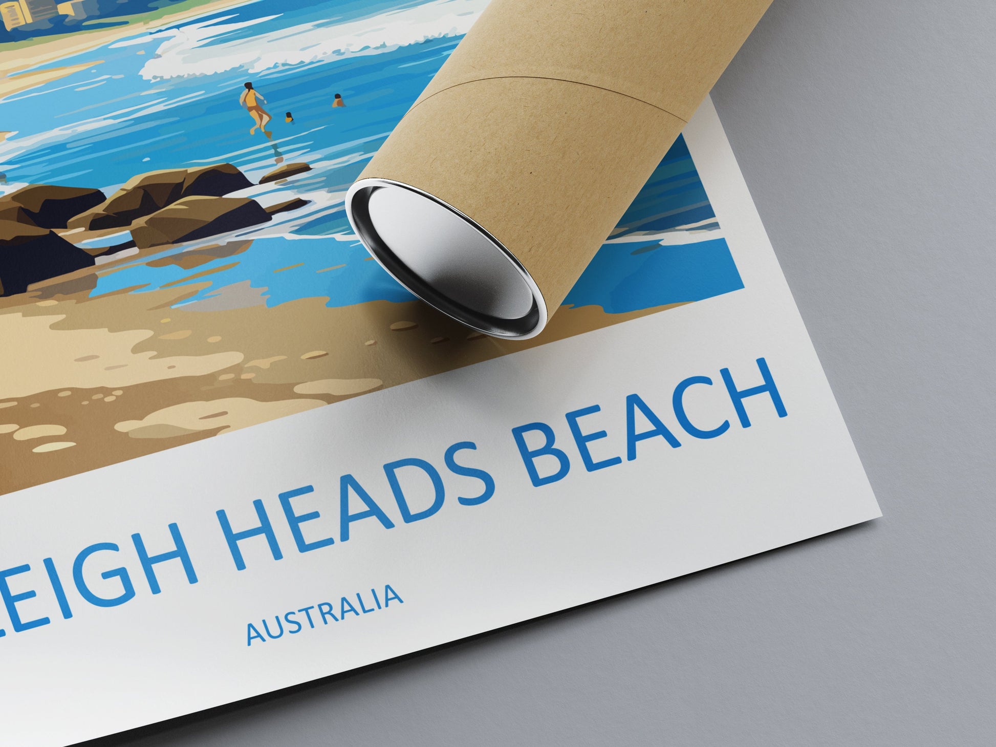 Burleigh Beach Travel Print Wall Art Burleigh Beach Wall Hanging Home Décor Burleigh Beach Gift Art Lovers Wall Art Australia Poster Art