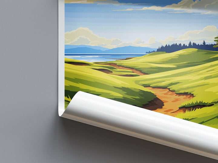 Chambers Bay Golf Club Travel Print Wall Art Chambers Bay Golf Club Wall Hanging Home Décor Chambers Bay Art Gift Art Lovers Golf Art