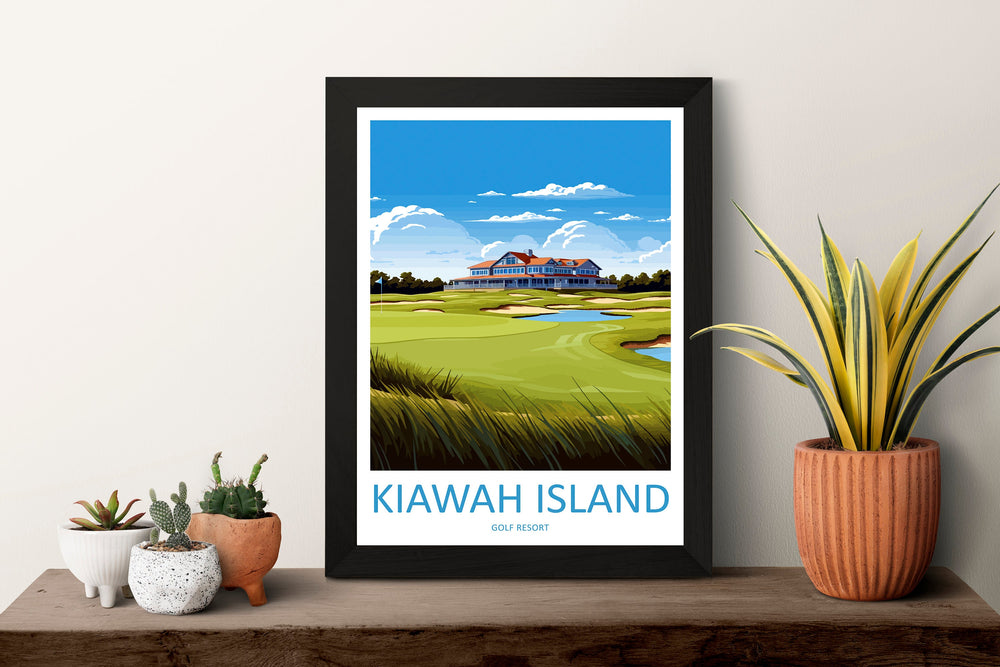 Kiawah Island Golf Club Travel Print Wall Art Kiawah Island Golf Club Wall Hanging Home Décor Kiawah Island Art Gift Art Lovers Golf Art