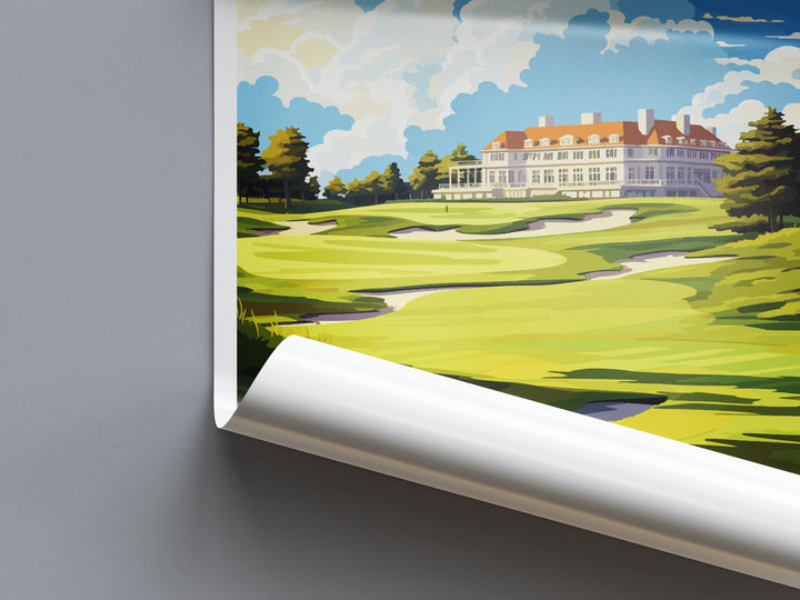 Congressional Golf Club Travel Print Wall Art Congressional Golf Club Wall Hanging Home Décor Congressional Art Gift Art Lovers Golf Art