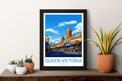 Queen Victoria Market Travel Print Wall Art Queen Victoria Market Wall Hanging Home Décor Queen Victoria Market Gift Art Lovers