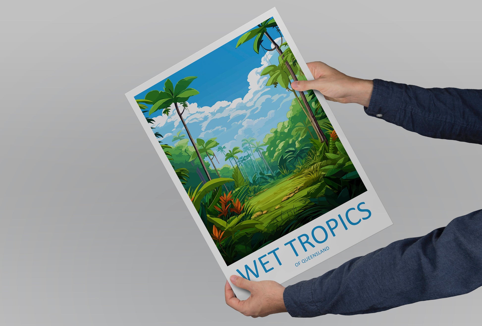Wet Tropics Of Queensland Travel Print Wall Art Wet Tropics Of Queensland Wall Hanging Home Décor Wet Tropics Of Queensland Gift Art Lovers