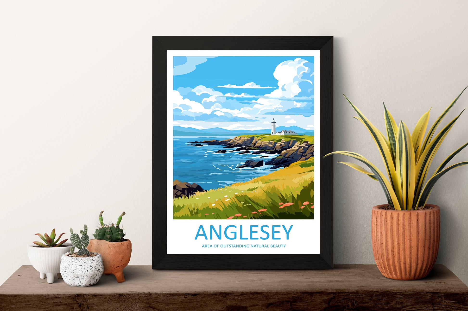 Anglesey Travel Print Wall Art Anglesey Wall Hanging Home Decor Anglesey Gift Art Lovers Wall Art AONB Wall Print AONB Travel Poster