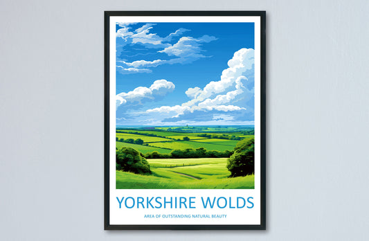 Yorkshire Wolds Travel Print Wall Art Yorkshire Wolds Wall Hanging Home Decor Yorkshire Wolds Gift Art Lovers Wall Art AONB Wall Print AONB