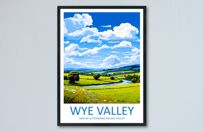 Wye Valley Travel Print Wall Art Wye Valley Wall Hanging Home Decor Wye Valley Gift Art Lovers Wall Art AONB Wall Print AONB Travel Print